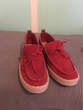 Kırmızı loafer ayakkabı