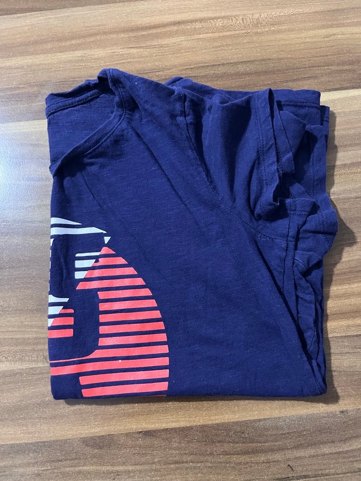 Lacivert Pamuk Hamile Tişörtü, Kısa Kollu - Görsel 3