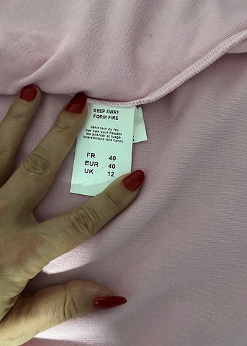 Uzun Pembe Kadın Sabahlık Bol Kesim - Görsel 4