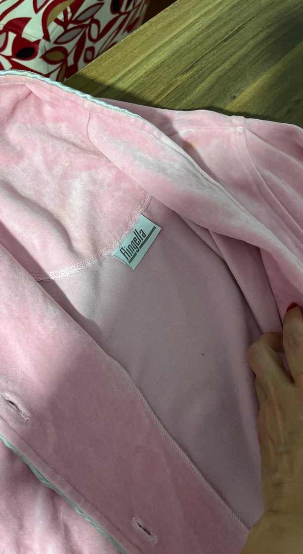 Uzun Pembe Kadın Sabahlık Bol Kesim - Görsel 3