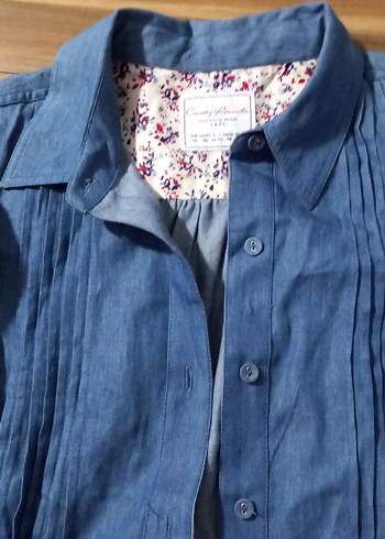 Mavi Kot Hamile Günlük Elbise - Görsel 2