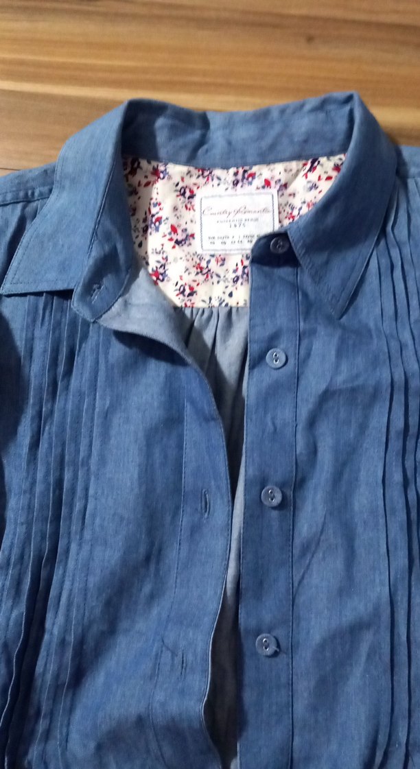 Mavi Kot Hamile Günlük Elbise - Görsel 2