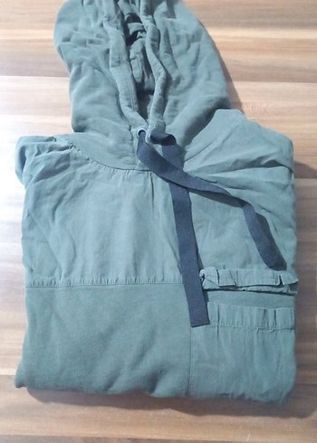 Gri Kapüşonlu Cepli Kadın Sweatshirt - Görsel 3