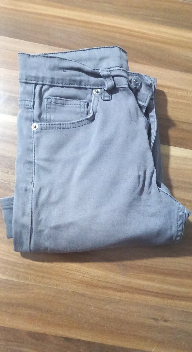 Gri Erkek Denim Pantolon Regular Fit - Görsel 3