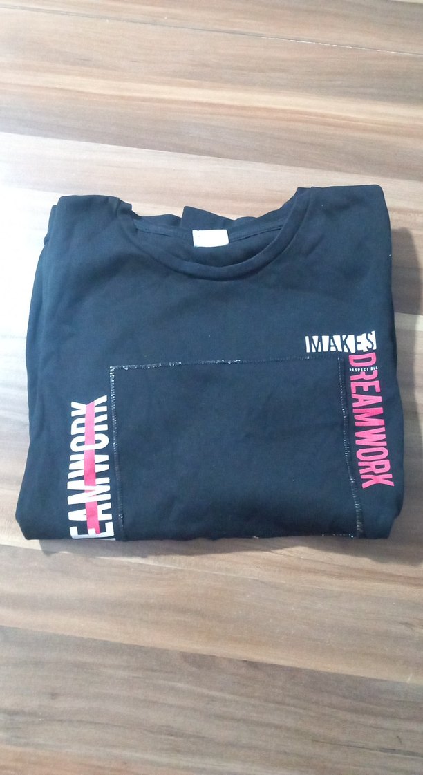 Erkek Siyah Denim Sweatshirt - Görsel 3