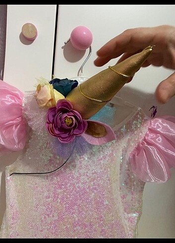 5 Yaş Beden çeşitli Renk Unicorn kostum