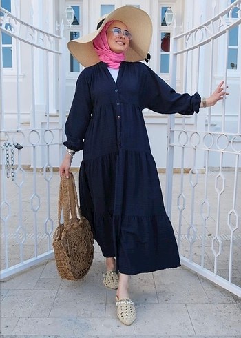 Siyah uzun elbise - Görsel 2