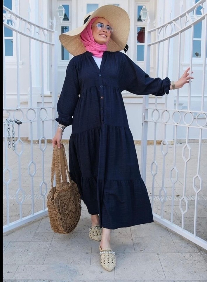 Siyah uzun elbise - Görsel 2