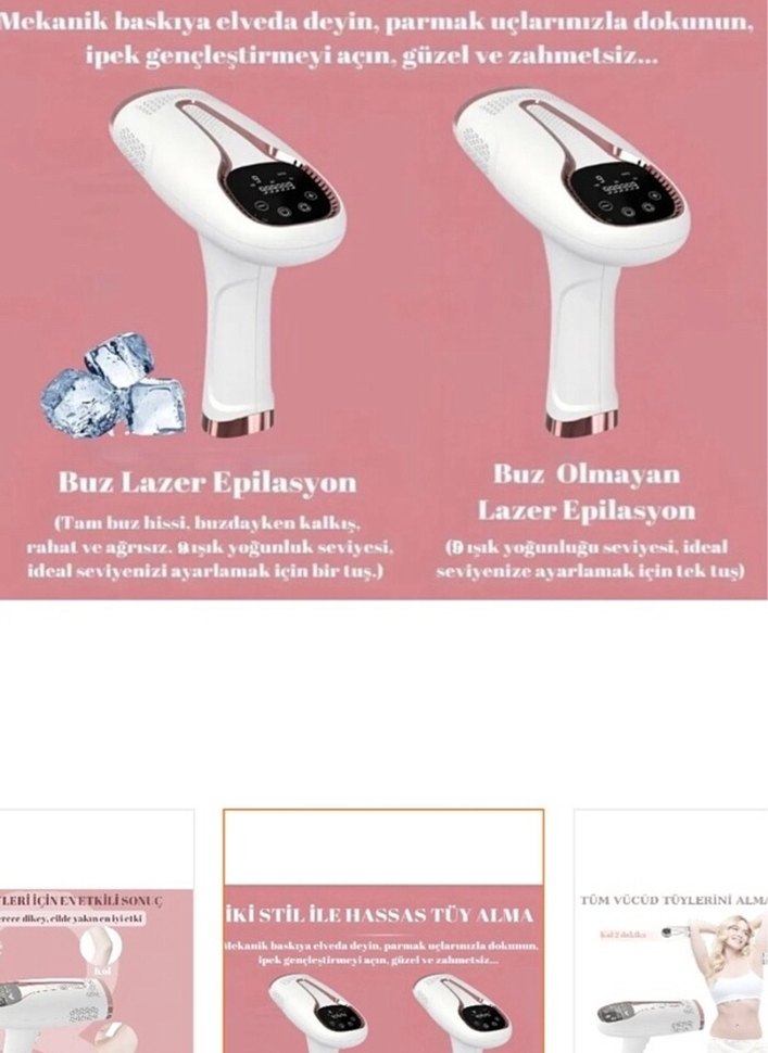 Riomi IPL Buz Lazer Epilasyon Cihazı Beyaz - Görsel 3