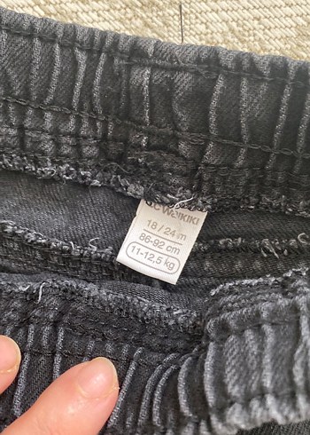 Gri Erkek Çocuk Denim Street Wear Pantolon 18/24 ay 86/ 92 cm - Görsel 2