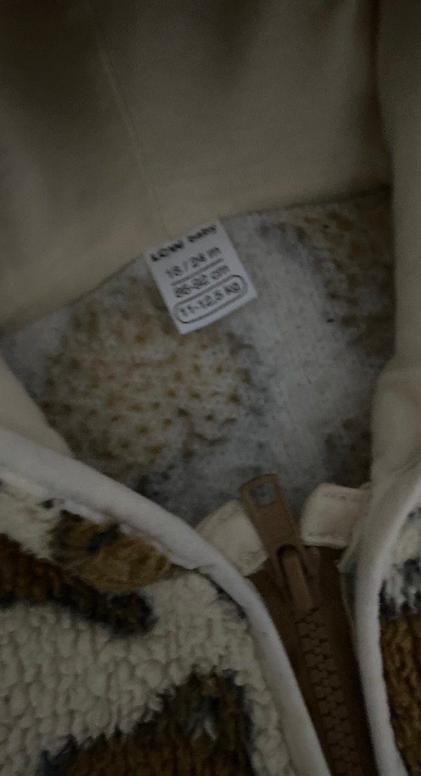 Kapüşonlu Erkek Çocuk Kahverengi Desenli Mont - Görsel 2