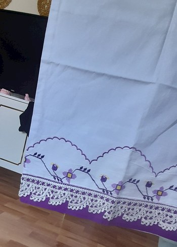 Mor Nakışlı Pastel yastık kılıfı