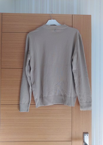 Bej Kadin Pamuklu Bisiklet Yaka Kazak - Görsel 5