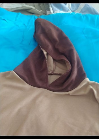 Kahverengi Kapüşonlu Oversize Sweatshirt ve alt takim - Görsel 3