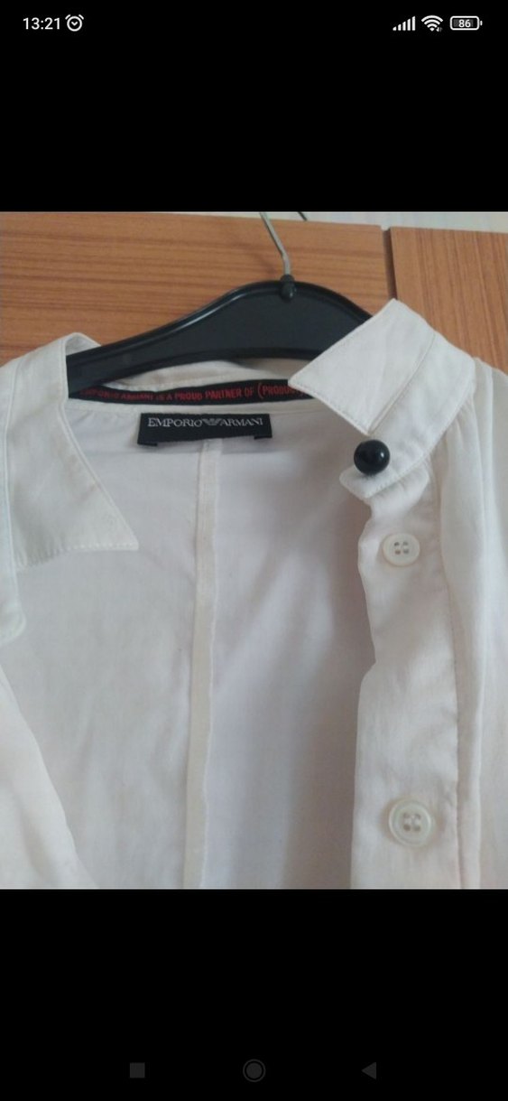 Gri Düğmeli Keten Kadın Gömlek - Görsel 3