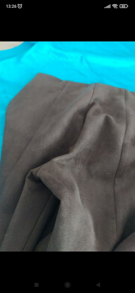 Kadın Kahverengi Süet Kumaş Pantolon - Görsel 4