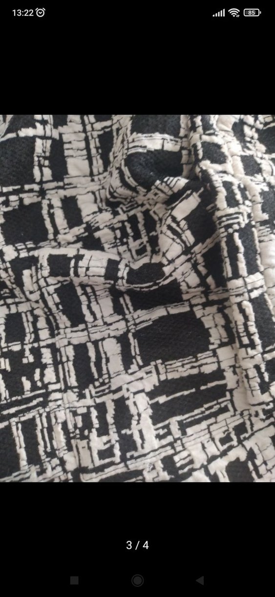 Uzun Kesim Ekoseli Kadın ceket - Görsel 3