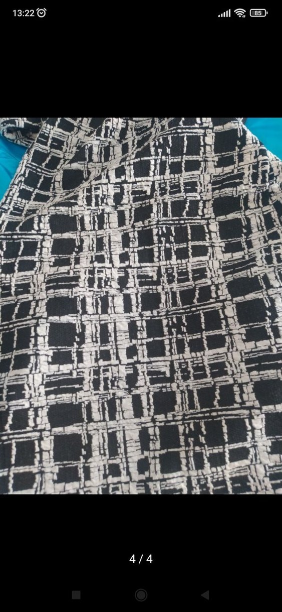 Uzun Kesim Ekoseli Kadın ceket - Görsel 4