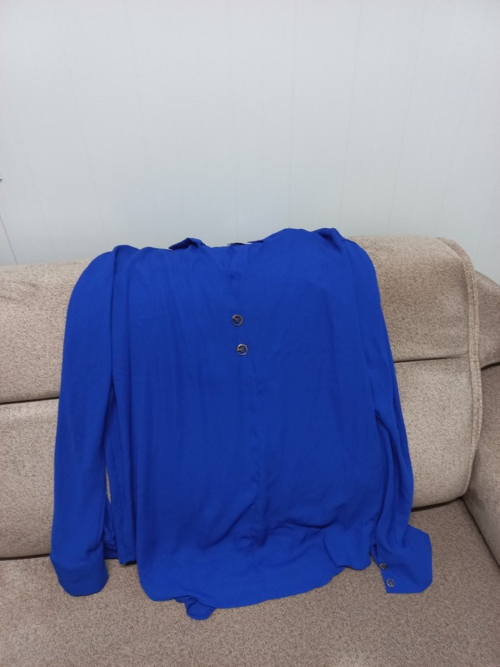 Lacivert Düğmeli Hamile Bluzu - Görsel 2