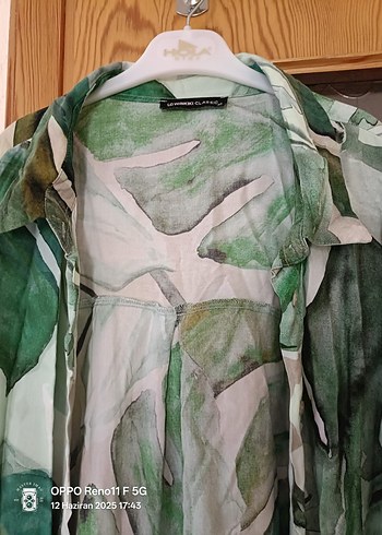 LC Waikiki Uzun Yeşil Bağlama Desenli Bohem Tunik pantolon takım