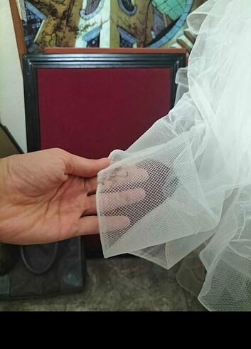 m Beden beyaz Renk Gelinlik.