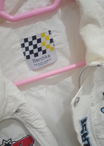 Beyaz Baskılı Kadın Street Wear Ceket - Görsel 2