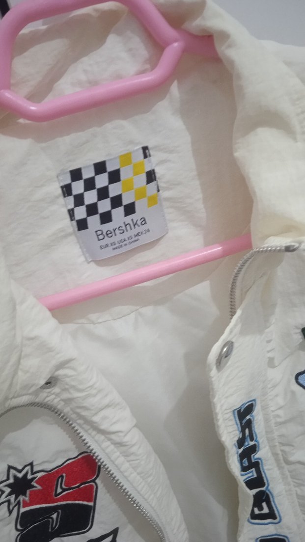 Beyaz Baskılı Kadın Street Wear Ceket - Görsel 2