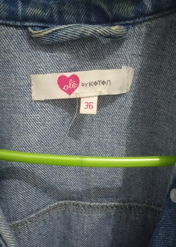 Düğmeli Mavi Denim Kadın Ceket - Görsel 3