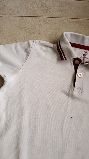 6 Yaş Beden beyaz Renk #Mektebim #Lacoste kısa kol tişört