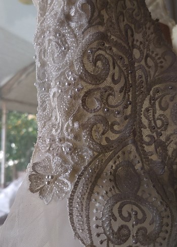 Askılı Straplez Uzun Beyaz Prenses Gelinlikler - Görsel 6