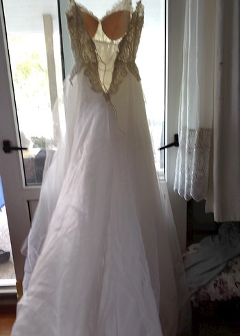 Askılı Straplez Uzun Beyaz Prenses Gelinlikler - Görsel 8