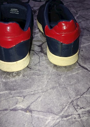 Erkek Lacivert Spor Ayakkabı Velcro Detaylı - Görsel 4