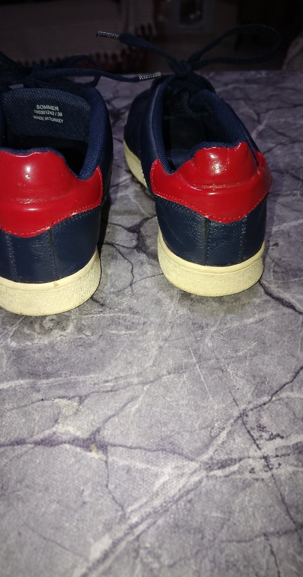 Erkek Lacivert Spor Ayakkabı Velcro Detaylı - Görsel 4