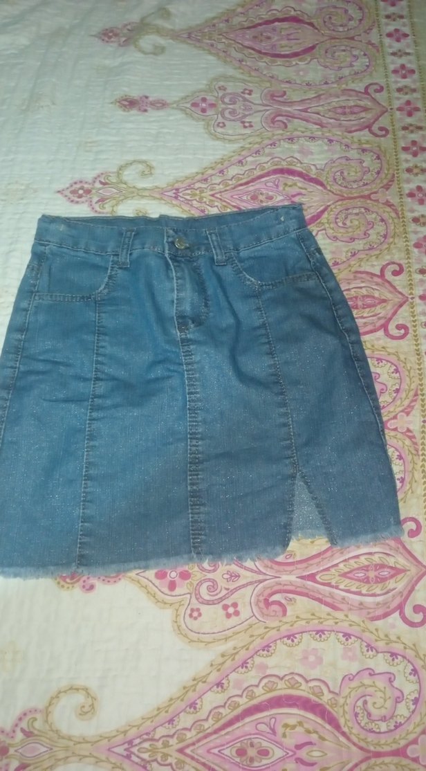 Kadın Mavi Denim Midi Etek - Görsel 3