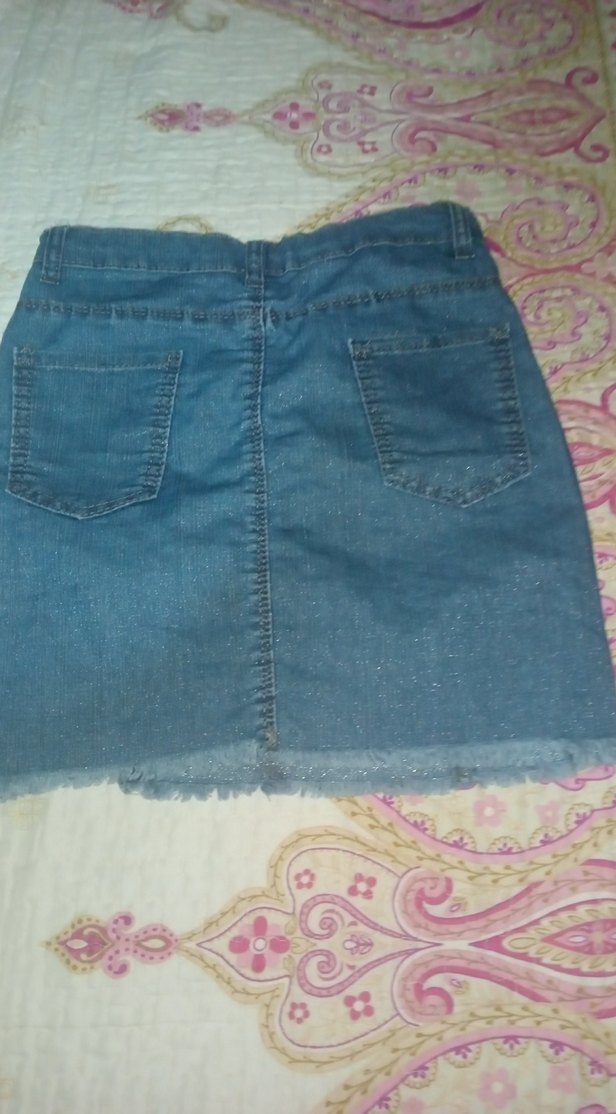 Kadın Mavi Denim Midi Etek - Görsel 5