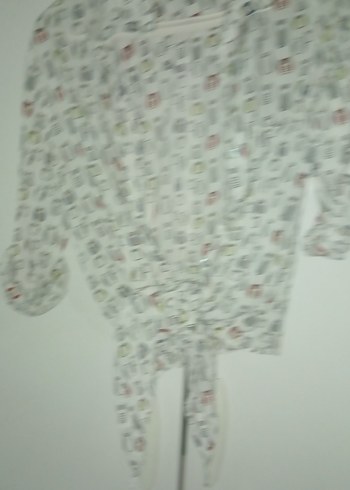 Beyaz V Yaka Bohem Uzun Kollu Gömlek - Görsel 7