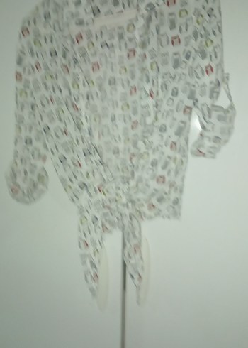 Beyaz V Yaka Bohem Uzun Kollu Gömlek - Görsel 6