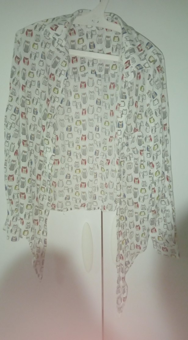 Beyaz V Yaka Bohem Uzun Kollu Gömlek - Görsel 2