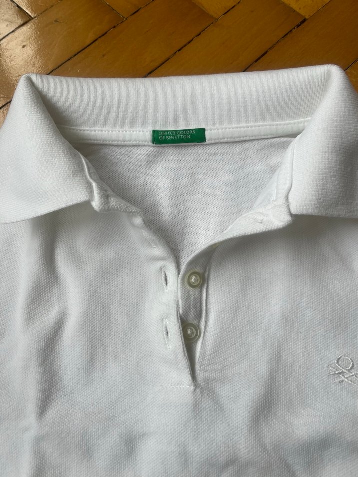 Çocuk Beyaz Düğmeli Polo Tişört - Görsel 3