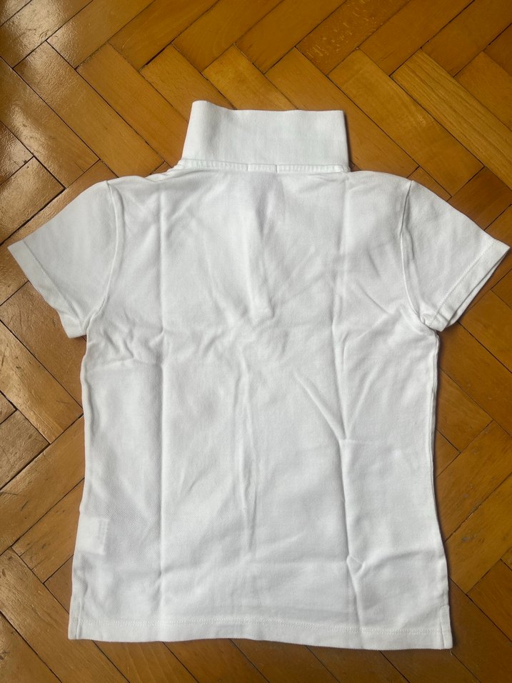 Çocuk Beyaz Düğmeli Polo Tişört - Görsel 2