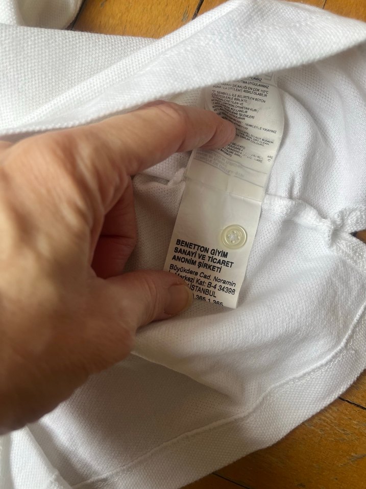 Çocuk Beyaz Düğmeli Polo Tişört - Görsel 4