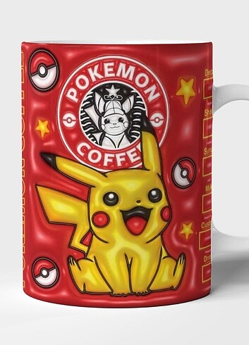 Pikachu Pokemon 3D Baskılı Kupa 