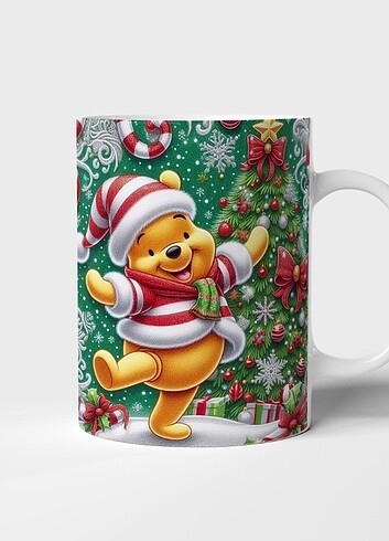 Winnie The Pooh Yılbaşı Tasarım Kupa 