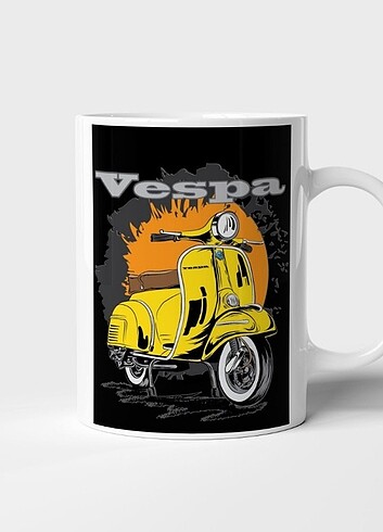 Vespa Motorsiklet Tasarım Kupa 