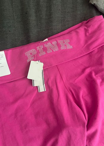 Victoria s Secret Canli Fusya Pink Spor Tayt