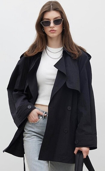 Zara manuka kısa trençkot