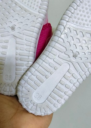 Kız Çocuk Pembe Baskılı Cırtlı Spor Ayakkabı - Görsel 2