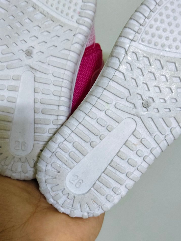 Kız Çocuk Pembe Baskılı Cırtlı Spor Ayakkabı - Görsel 2