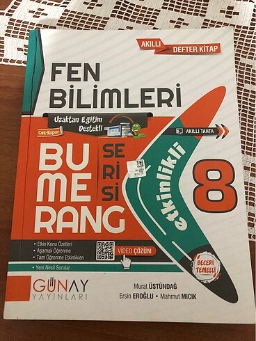 Günay yayınları 8. Sınıf fen bilimleri bumerang