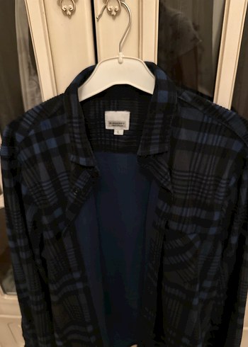 Erkek Gri Kareli Denim Uzun Kollu Gömlek - Görsel 4